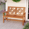 Solid Hardwood 2-Person Garden Bench