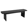 Modern Acacia Dining Bench, 63" — Black