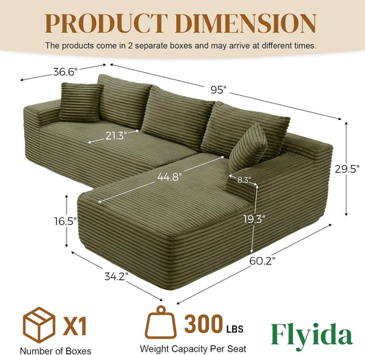 Cloud sectional sofa 95 inch dimensions diagram