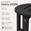 16-Inch HDPE Round Outdoor Side Table for Patio, Porch or Poolside