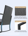 3-Piece Rattan Rocking Bistro Set with Coffee Table