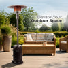 46,000 BTU Outdoor Patio Heater With Wheels Havana Bronze