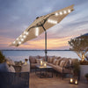 10-Foot Solar LED Patio Umbrella with Tilt