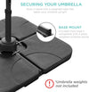 10' Solar LED Cantilever Patio Umbrella, 360° Rotation