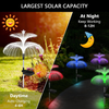 Solar Garden Lights, 3-Pack, Double Jellyfish with Star Top, Outdoor