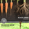 Raised Garden Bed Planter with Roll-Up Cover, Dark Gray