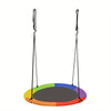 Rainbow Canopy Disc Swing for Kids, Padded Outdoor Hammock Seat