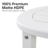 16-Inch HDPE Round Outdoor Side Table for Patio, Porch or Poolside