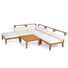 Acacia Wood Modular Sectional — 6 Piece