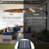 10 ft Solar LED Cantilever Patio Umbrella with Cross Base