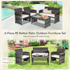 Weather-Resistant PE Rattan Patio Furniture Conversation Set