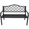 NNEDPE Steel Outdoor Garden Bench - Elegant