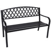 NNEDPE Steel Outdoor Garden Bench - Diamond