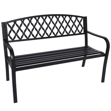 NNEDPE Steel Outdoor Garden Bench - Diamond