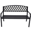 NNEDPE Steel Outdoor Garden Bench - Diamond