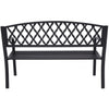 NNEDPE Steel Outdoor Garden Bench - Diamond