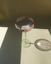 Hand-Blown Pastel Coupe Cocktail Glasses, Set of 4