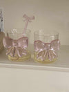 Handmade Whimsical Bowknot Glass Tumbler, Set of 2