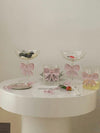 Handmade Whimsical Bowknot Glass Tumbler, Set of 2