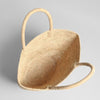 Handwoven Raffia Half-Moon Basket Tote