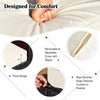 NNECW  8 Pieces Outdoor PE Rattan Conversation Set with Washable Cushion Covers-White-4