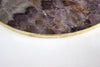 Amethyst Agate Serving Tray With Brass Handles | Circular