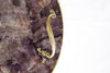 Amethyst Agate Serving Tray With Brass Handles | Circular