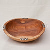 Olivewood Salad and Fruit Bowl with Cow Bone Inlay