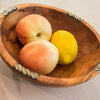 Olivewood Salad and Fruit Bowl with Cow Bone Inlay