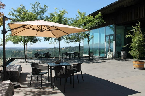 Flexo Cantilever Umbrella with Cross Base
