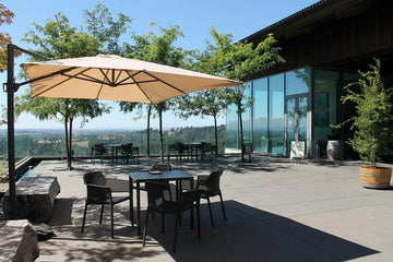 9.8ft Aluminium Cantilever Patio Umbrella with Tilt and Cross Base