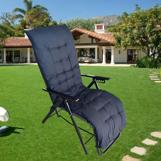 Lounge Chair with Cushion Foldable Outdoor-1
