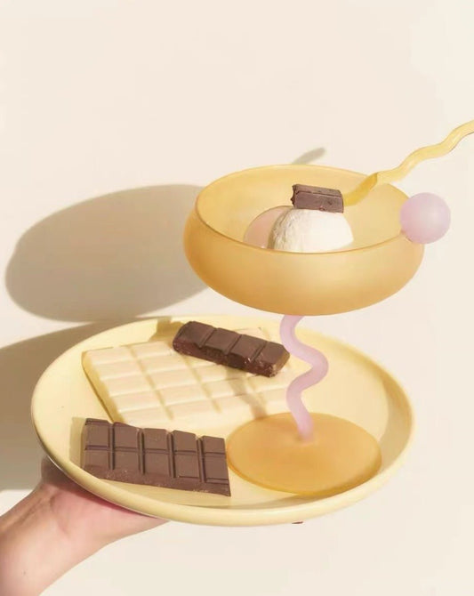 Jelly Bean Wine Glass Set - Whimsical Eclectic Dopamine Cocktail Coupe