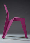 EDGE Aluminum Stackable Dining Chair - Magenta