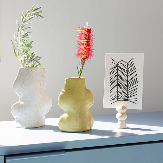 Fluxo Ceramic Vase - Medium White