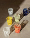 Mouth-Blown Dapple Dot Colored Glass Tumbler, Set of 6