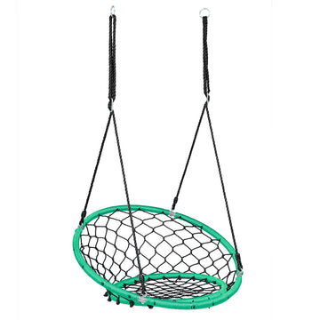 NNECW Net Hanging Swing Chair with Adjustable Hanging Ropes for Outdoor-Green-1