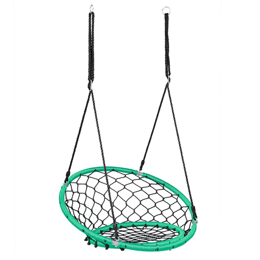 NNECW Net Hanging Swing Chair with Adjustable Hanging Ropes for Outdoor-Green-1