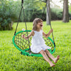 NNECW Net Hanging Swing Chair with Adjustable Hanging Ropes for Outdoor-Green-0