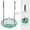 NNECW Net Hanging Swing Chair with Adjustable Hanging Ropes for Outdoor-Green-3