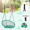 NNECW Net Hanging Swing Chair with Adjustable Hanging Ropes for Outdoor-Green-4