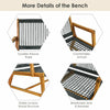 Acacia Wood Rope Bench, Two-Seater Outdoor Patio Loveseat - Gray