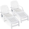 NNECW Outdoor Chaise Lounge Chair with Storage Box-2 pieces