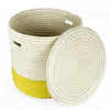 Handcrafted Woven Doum Palm Laundry Basket with Lid