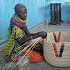 Handcrafted Woven Doum Palm Laundry Basket with Lid