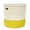 Handcrafted Woven Doum Palm Laundry Basket with Lid