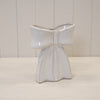 White Ceramic Bow Vase, Large