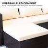 NNEDPE 5pc Modular Outdoor Lounge Set PE Rattan - Brown