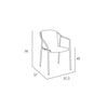 Set of 4 Aluminum Patio Dining Armchairs — Commercial Grade