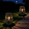 Set of 2 Solar Lantern Outdoor Table Lamp Outside Hanging Solar Lights